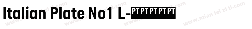 Italian Plate No1 L字体转换